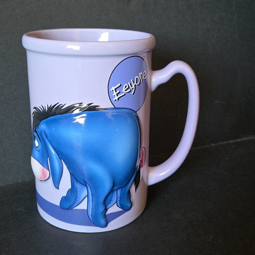 Disney Store Eeyore "True Blue" Mug 3D Blue Cup Coffee Tea
